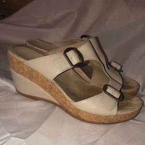 Dansko Carla 2912651500 Cream Grain Leather Size EU 38 US 8